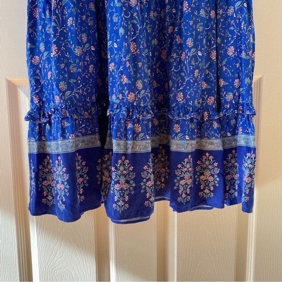 Blue Floral Maxi Dress - Picture 4 of 6